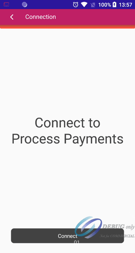 Image of the terminal app non-legacy connection Page.